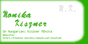 monika kiszner business card